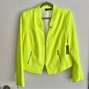 Neon yellow tailored jacket